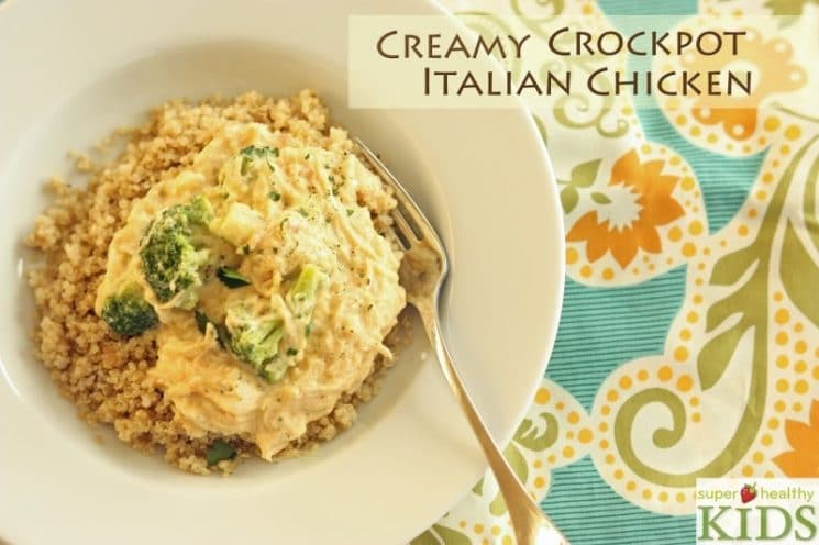 Creamy Crockpot Italian Chicken Recipe. We have a homemade recipe for cream of chicken soup! No can necessary. Check it out here:
